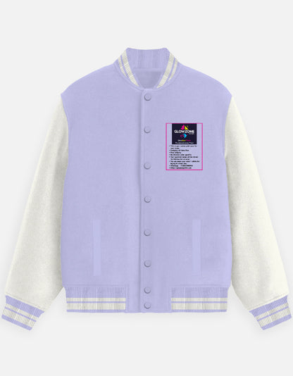 Unisex Varsity Jacket | UJ31 (Custom Print) Lavender GlowZonePrints