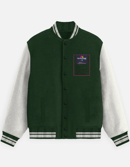 Unisex Varsity Jacket | UJ31 (Custom Print) Bottle Green GlowZonePrints