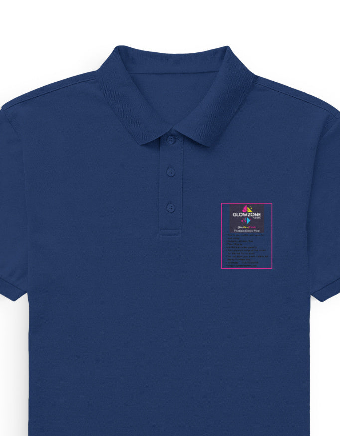 Men's Premium Polo | MP25 (Custom Print) Royal Blue GlowZonePrints