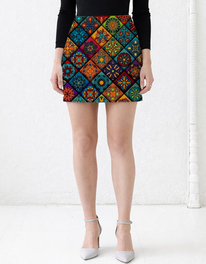 Aop Mini Skirt (Custom Prints) Variant 01 GlowZonePrints