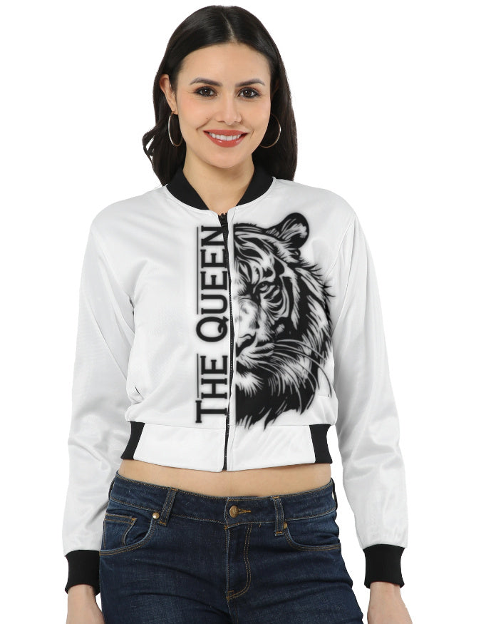 The Queen Women's Bomber Jacket The Queen XS GlowZonePrints