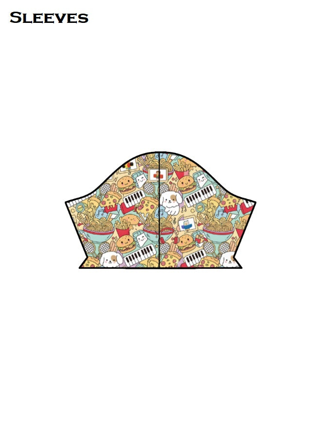 Abstract Food Music AOP(All Over Print) T-Shirt GlowZonePrints