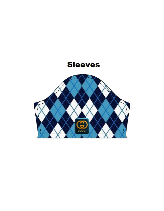 Women's AOP A-Line Dress – Classic Blue Argyle Pattern
