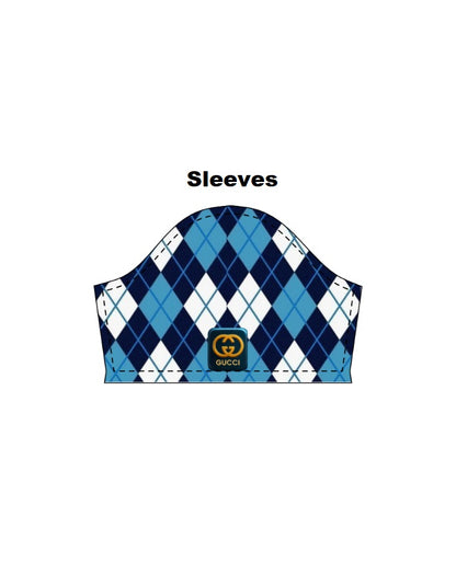 Women's AOP A-Line Dress – Classic Blue Argyle Pattern