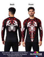 Men's AOP Full Sleeve Tee – Inferno Scorpion Armor Pattern GlowZonePrints