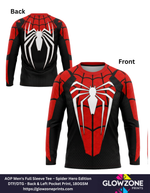 AOP Men's Full Sleeve Tee – Spider Hero Edition GlowZonePrints