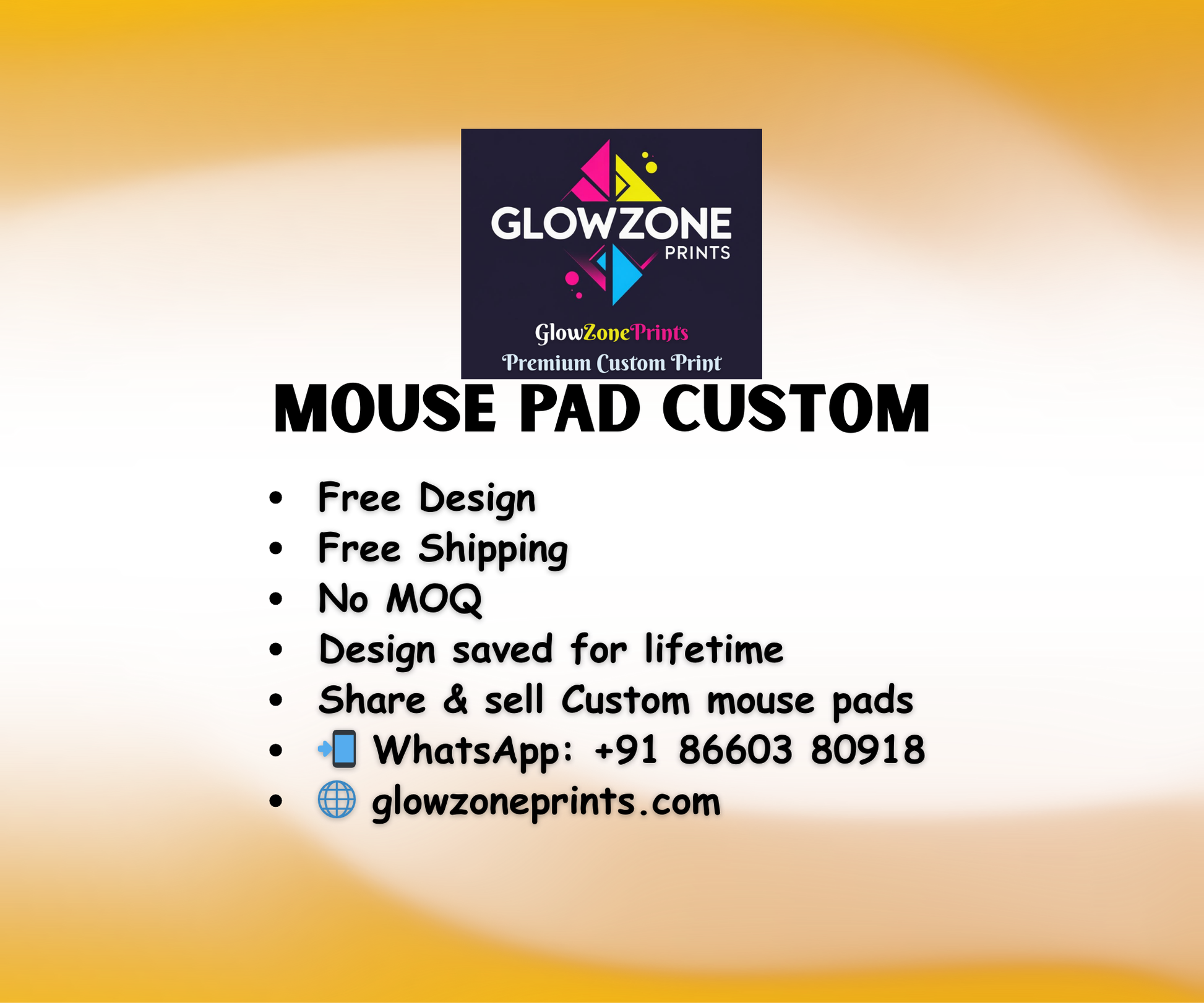 Mouse Pad (Custom Print) GlowZonePrints