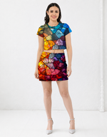 NeoColorFull AOP Crop Top & Mini Skirt Set XXL GlowZonePrints