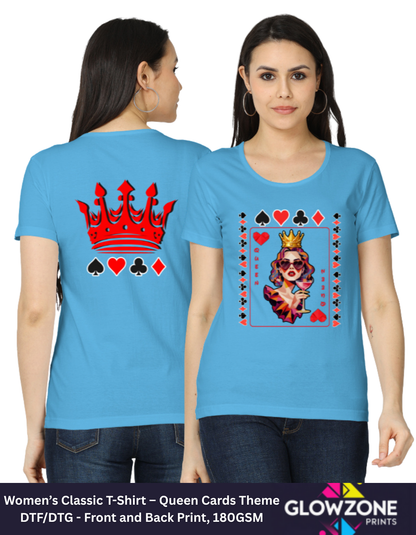 Women’s Classic T-Shirt – Queen Cards Theme GlowZonePrints