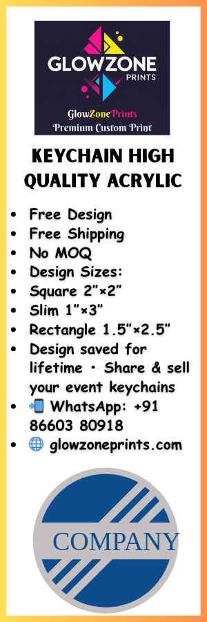 Custom Print Acrylic Keychain GlowZonePrints