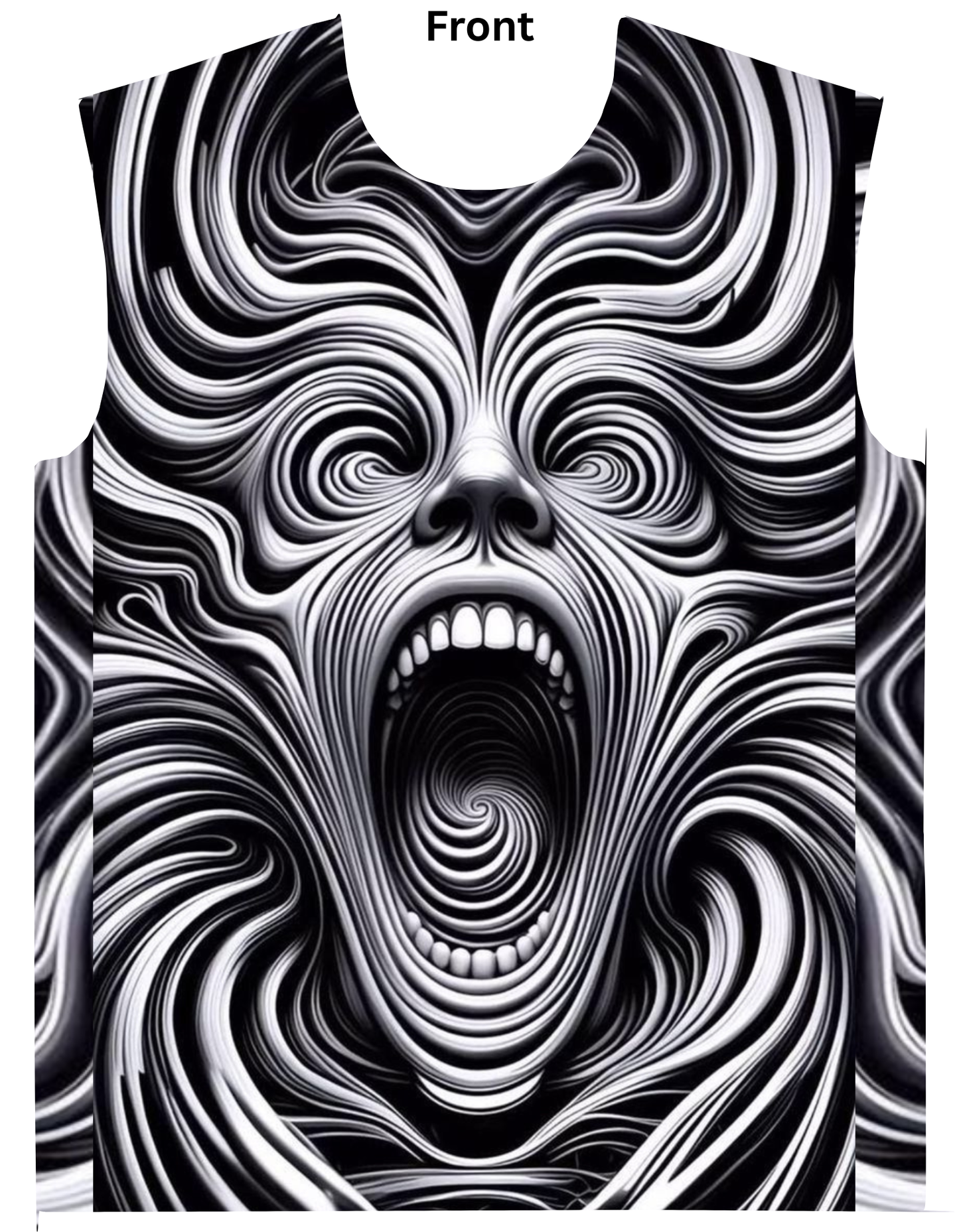 Abstract Face Unisex AOP (All Over Print) T Shirt GlowZonePrints