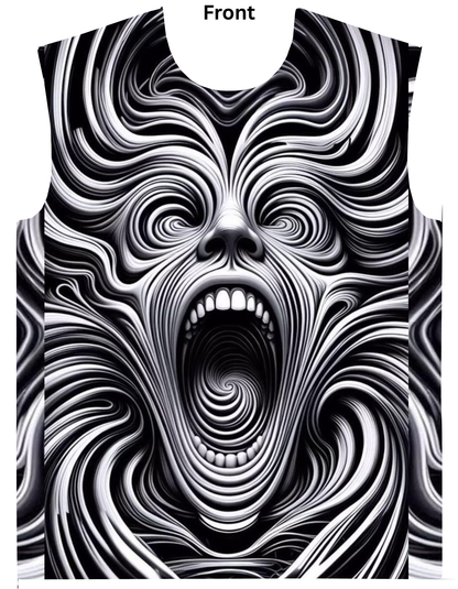 Abstract Face Unisex AOP (All Over Print) T Shirt GlowZonePrints