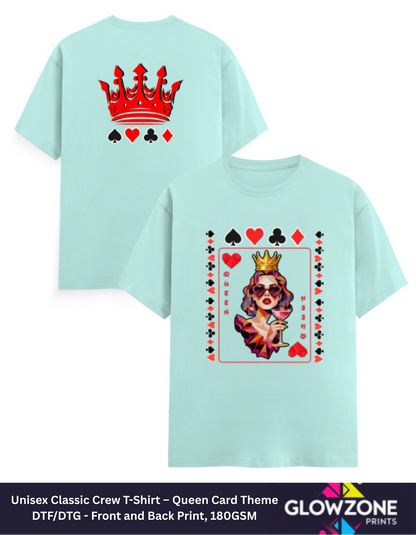 Unisex Classic Crew T-Shirt – Queen Card Theme GlowZonePrints