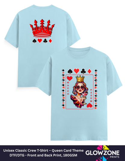 Unisex Classic Crew T-Shirt – Queen Card Theme GlowZonePrints