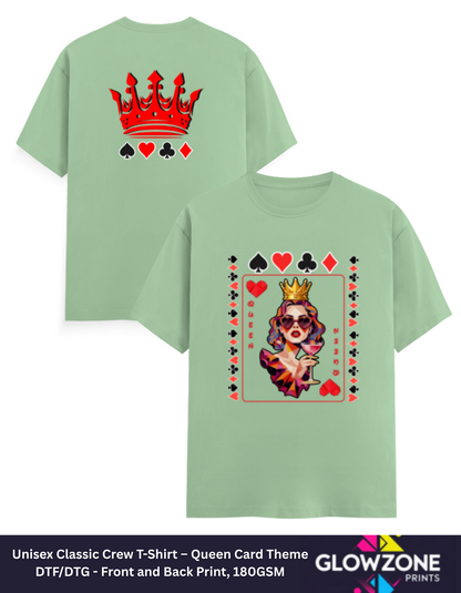 Unisex Classic Crew T-Shirt – Queen Card Theme GlowZonePrints