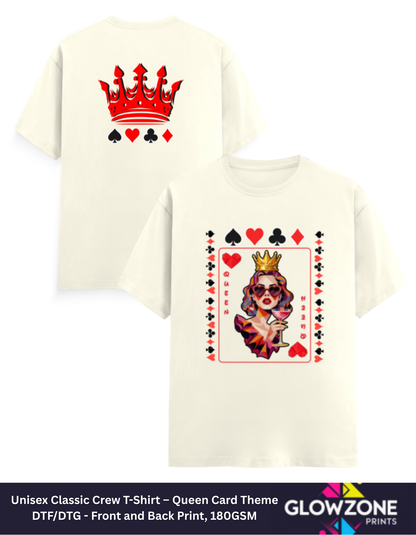 Unisex Classic Crew T-Shirt – Queen Card Theme GlowZonePrints