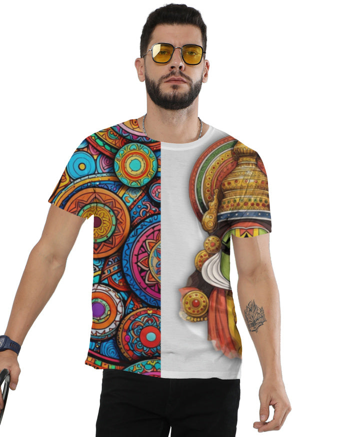 Yakshagana Unisex AOP T-Shirt GlowZonePrints