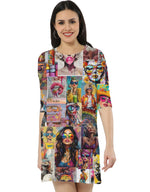 Collage Photo AOP T-Shirt Dress Collage Photo GlowZonePrints