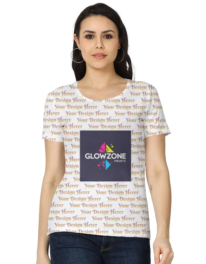Custom Women’s AOP (All Over Print) Classic T-Shirt Custom GlowZonePrints
