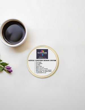 Acrylic Coasters (Custom Print) Custom Circle GlowZonePrints