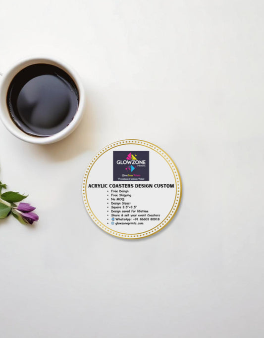Acrylic Coasters (Custom Print) Custom Circle GlowZonePrints