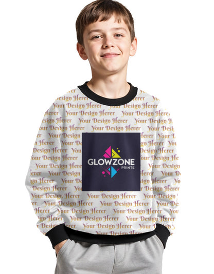 Custom AOP Kids Sweatshirt Custom GlowZonePrints