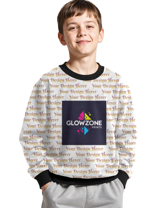 Custom AOP Kids Sweatshirt Custom GlowZonePrints