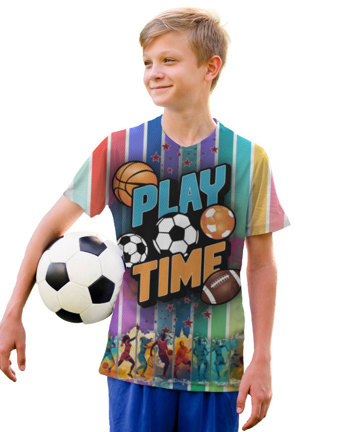 Kids AOP Sports T-Shirt Sports GlowZonePrints