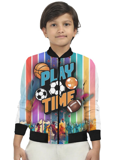 Sports AOP Kids Premium Bomber Jacket Play Time GlowZonePrints
