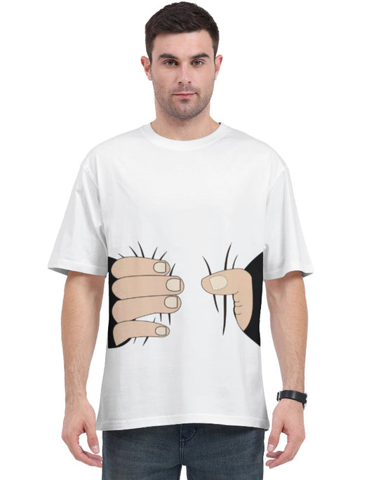 Hand Illusion T-Shirt | UA22 (Custom Print) White GlowZonePrints