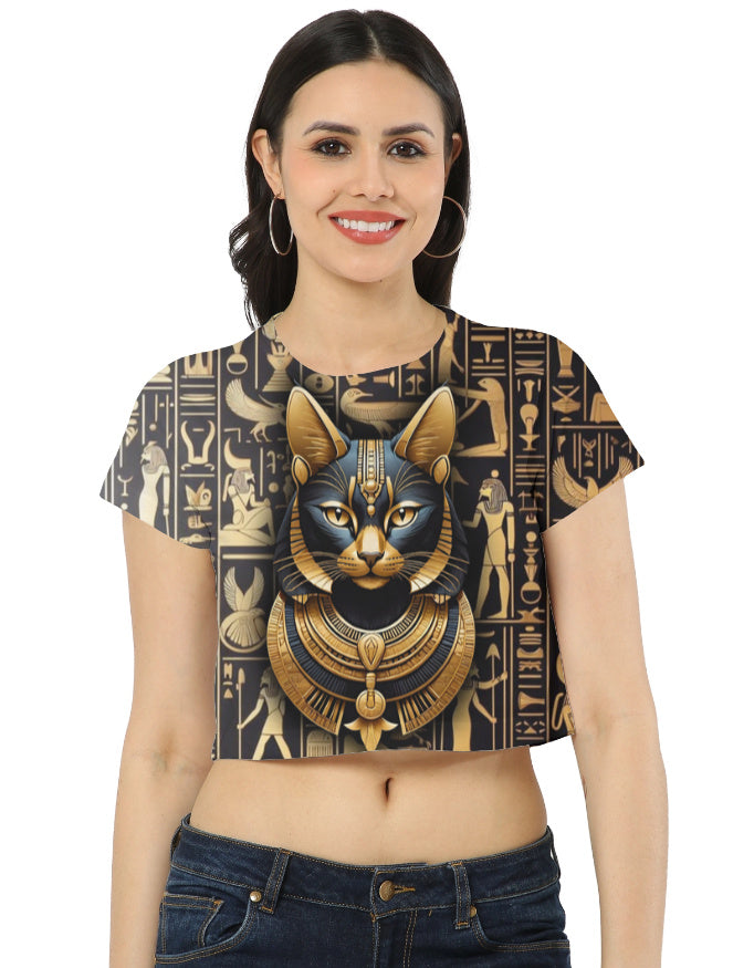 Egyptian Queen AOP (All Over Print) Crop Top Egyptian Queen GlowZonePrints