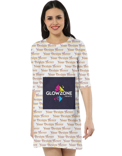 Custom AOP T-Shirt Dress Custom GlowZonePrints