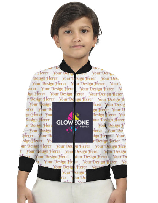 Premium Custom AOP Kids Bomber Jacket Custom GlowZonePrints