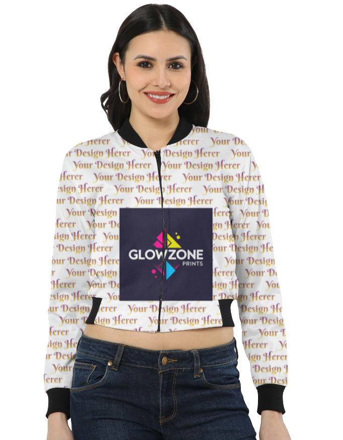 Custom Women's AOP Bomber Jacket Custom GlowZonePrints