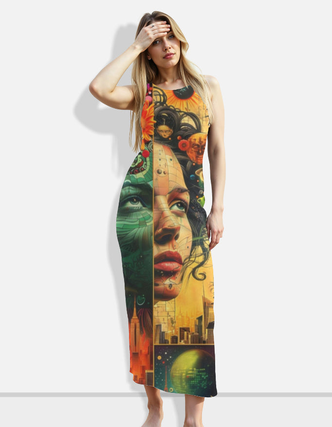 Abstract Art AOP(All Over Print) Bodycon Dress Abstract Art GlowZonePrints