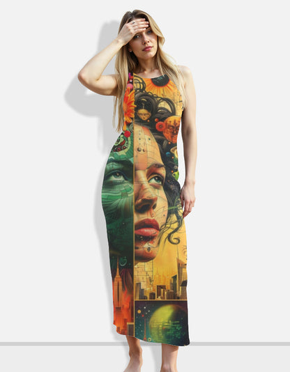 Abstract Art AOP(All Over Print) Bodycon Dress Abstract Art GlowZonePrints