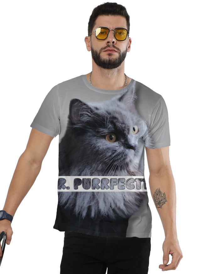 Cat Custom AOP T-Shirt | CT01 Cat GlowZonePrints