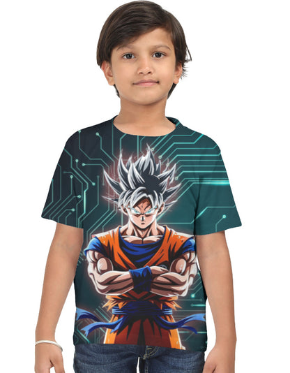 GOKU Kids AOP T-Shirt White GlowZonePrints