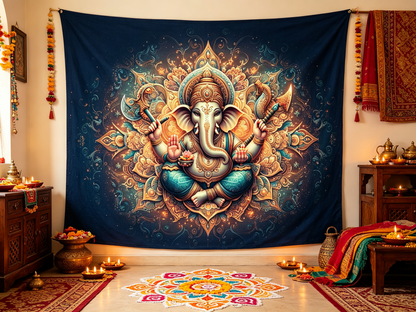 Ganesh Festival Tapestry – (16 Unique Designs) GlowZonePrints