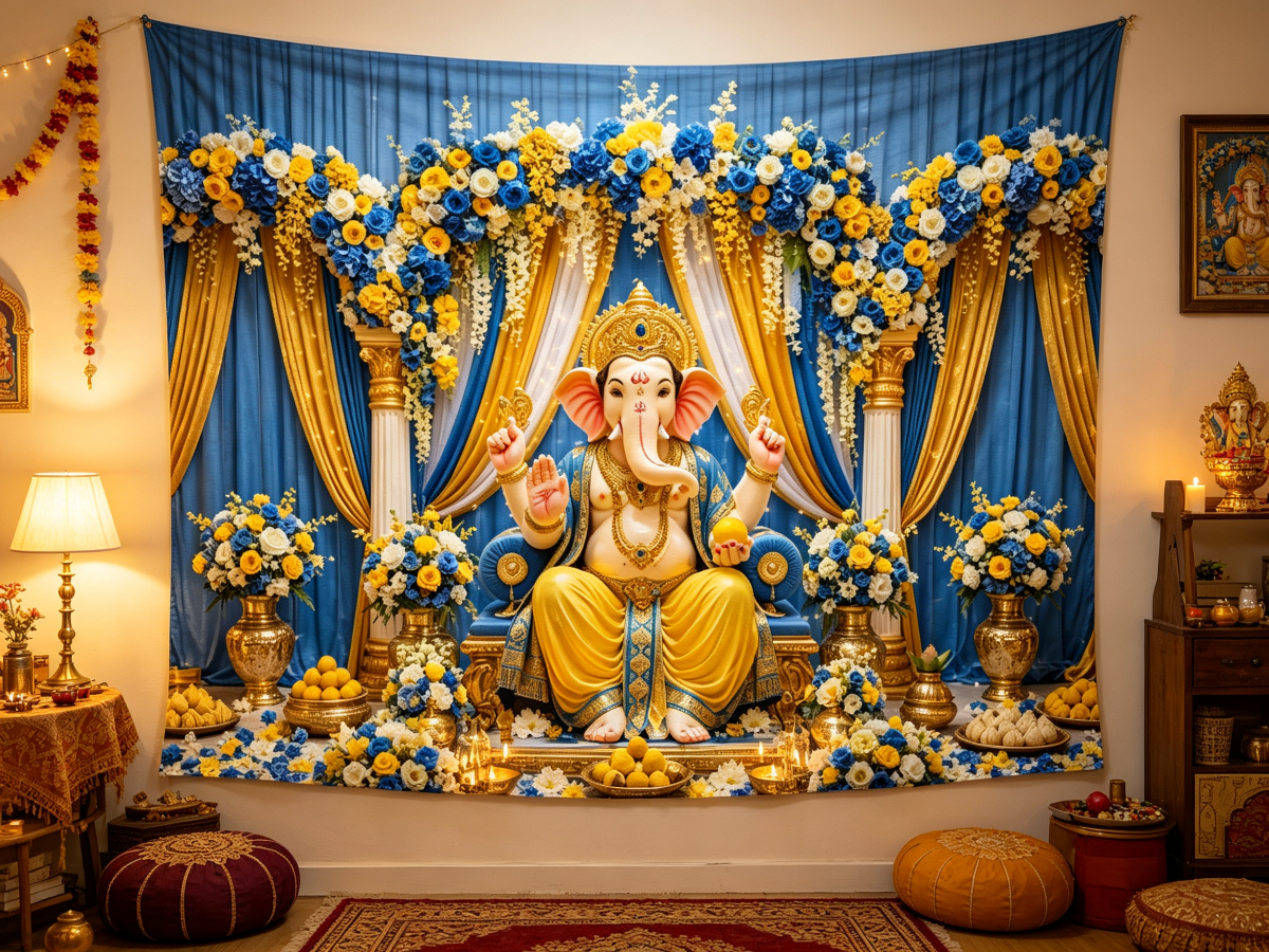 Ganesh Festival Tapestry – (16 Unique Designs) GlowZonePrints